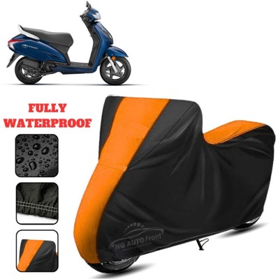 AUTOTEN Waterproof Two Wheeler Cover for Honda(Activa 6G, Black, Orange)