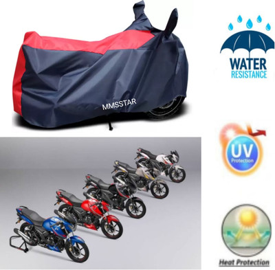 Mdstar Waterproof Two Wheeler Cover for Yamaha(Alpha BS6, Black)