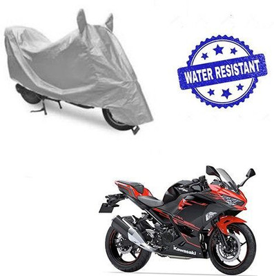 Varnwal E Commerce Waterproof Two Wheeler Cover for Kawasaki(Ninja 250, Silver)
