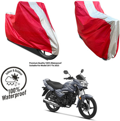 AUTOCAD Waterproof Two Wheeler Cover for Royal Enfield(Electra 4S, Silver, Red)