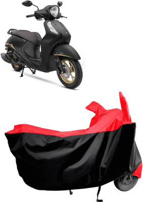 KEDIT Two Wheeler Cover for Yamaha(Fascino 125, Red)