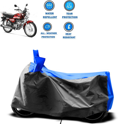 DeepShakshi AUTOMOTIVE Two Wheeler Cover for Hero(HF Dawn, Grey, Blue)