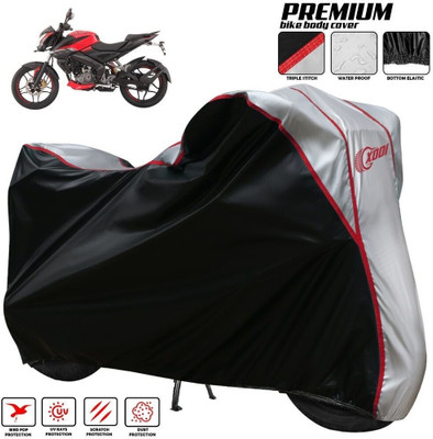 xodi Waterproof Two Wheeler Cover for Bajaj(Pulsar 180NS, Silver, Black)