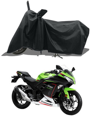 A G Enterprises Waterproof Two Wheeler Cover for Kawasaki(Ninja 300 BS6, Black)