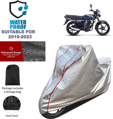 PAGORA Waterproof Two Wheeler Cover for Bajaj(CT110, Silver)