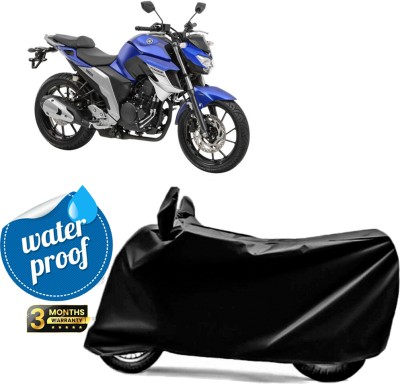 ZIMBER Waterproof Two Wheeler Cover for Yamaha(FZ 25, Black)