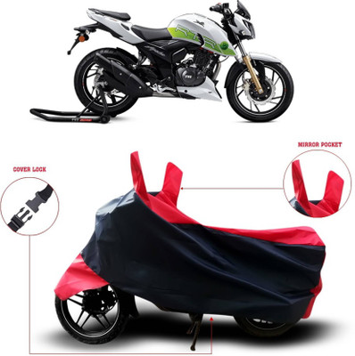 KEDIT Two Wheeler Cover for TVS(Apache RTR 200 Fi E100, Red)