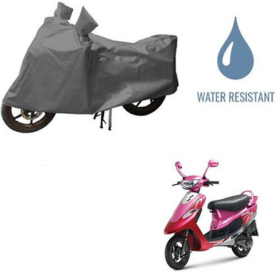 MMSSTAR Waterproof Two Wheeler Cover for TVS(Scooty Pep+, Grey)