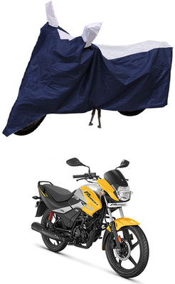 Mdstar Waterproof Two Wheeler Cover for Hero(Passion Pro i3S, Blue, White)