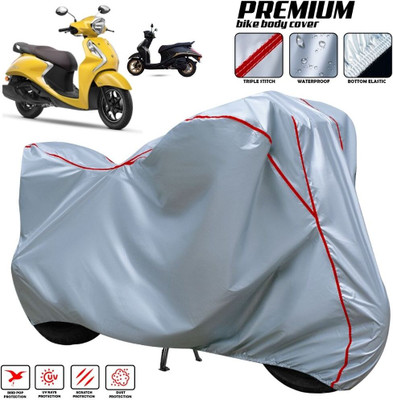 xodi Two Wheeler Cover for Yamaha(Fascino 125, Silver, Red, Multicolor)