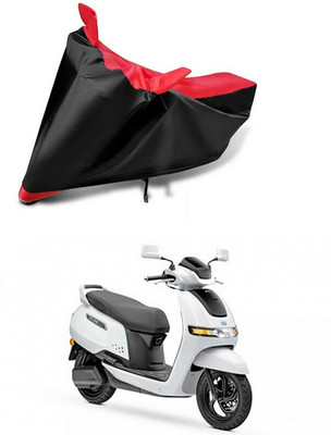 AutoGalaxy Waterproof Two Wheeler Cover for TVS(iQube, Red, Black)