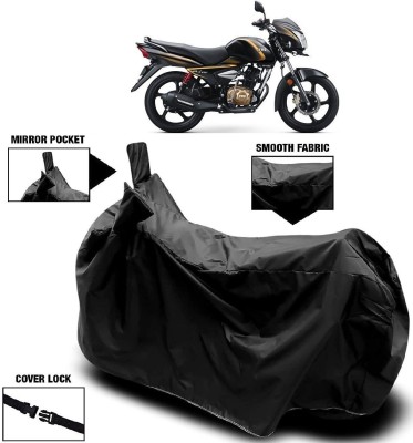 MMSSTAR Waterproof Two Wheeler Cover for TVS(Victor Premium, Black)