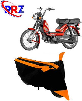 RRZ Waterproof Two Wheeler Cover for TVS(XL 100, Black, Orange)