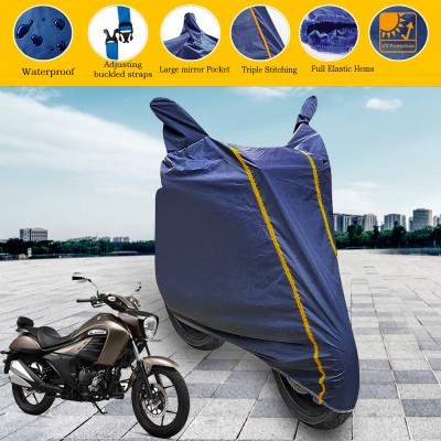 GARREGE Waterproof Two Wheeler Cover for Suzuki(Gixxer Special Edition, Blue)