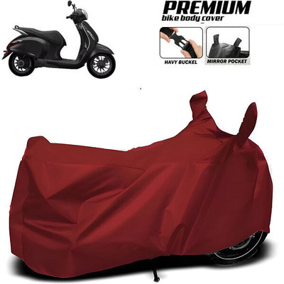 SK AUTO Waterproof Two Wheeler Cover for Hero, Honda, Bajaj, TVS, Suzuki(Maroon)