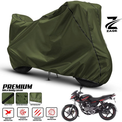 ZAQE Two Wheeler Cover for Bajaj(Pulsar 135 BS6, Green, Black)