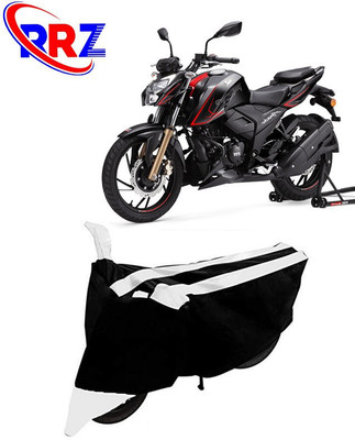 RRZ Waterproof Two Wheeler Cover for TVS(Apache RTR 200 4V, Black, White)