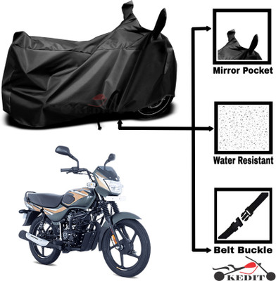 KEDIT Two Wheeler Cover for Bajaj(CT 100, Black)