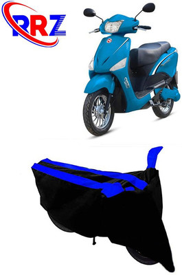 RRZ Waterproof Two Wheeler Cover for Hero Electric(Electric Optima, Black, Blue)