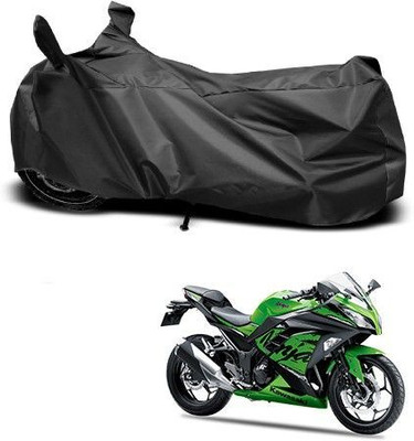 DeepShakshi AUTOMOTIVE Waterproof Two Wheeler Cover for Kawasaki(Ninja 300, Black)