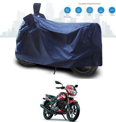 DeepShakshi AUTOMOTIVE Two Wheeler Cover for TVS(Flame 125, Blue)
