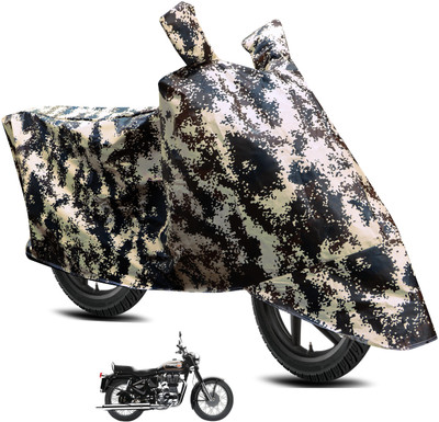 Auto Hub Waterproof Two Wheeler Cover for Royal Enfield(Bullet 350, Multicolor)
