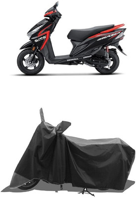SUGASHRI Waterproof Two Wheeler Cover for Honda(Grazia BS6, Grey, Black)