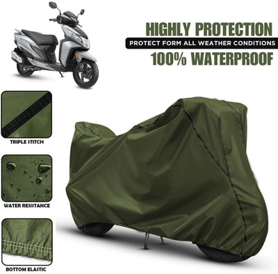 Shiv Kanha Waterproof Two Wheeler Cover for Honda(Dio, Green, Black)