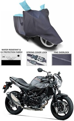 AutoTiger Two Wheeler Cover for Suzuki(SV650, Blue, Grey)