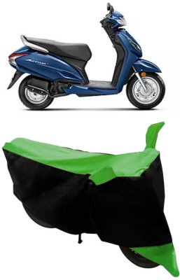 ABORDABLE Two Wheeler Cover for Honda(Activa 6G, Black, Green)