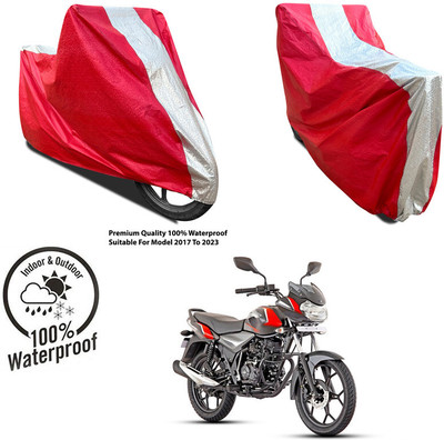 AUTOCAD Waterproof Two Wheeler Cover for Honda(CB Shine, Silver, Red)