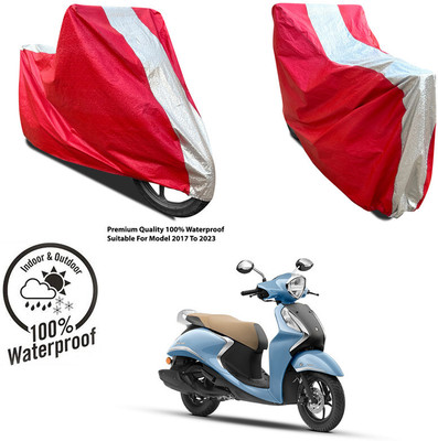 AUTOCAD Waterproof Two Wheeler Cover for Bajaj(Pulsar NS200, Silver, Red)