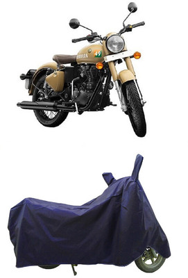 Coxtor Waterproof Two Wheeler Cover for Royal Enfield(Classic 350 Signals, Blue)