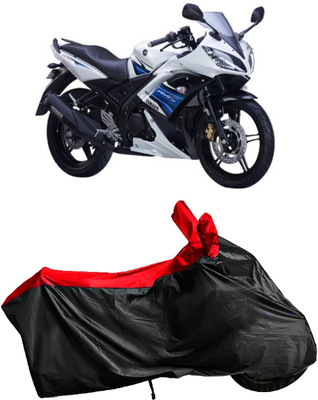 Autofly Waterproof Two Wheeler Cover for Yamaha(R15, Red, Black)