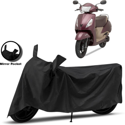 WMIZEXA Waterproof Two Wheeler Cover for TVS(Jupiter, Black)