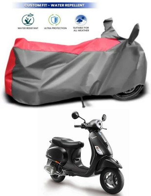 Ascension Two Wheeler Cover for Piaggio(Vespa, Red, Grey)