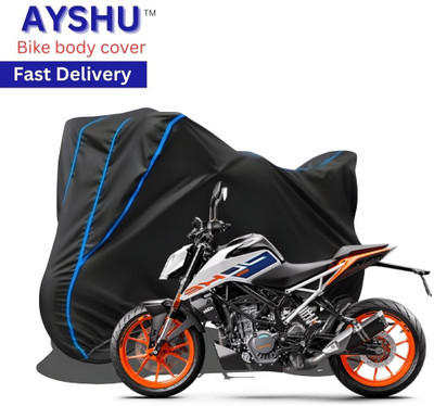 AYSHU Waterproof Two Wheeler Cover for KTM(125 Duke, Black, Red)