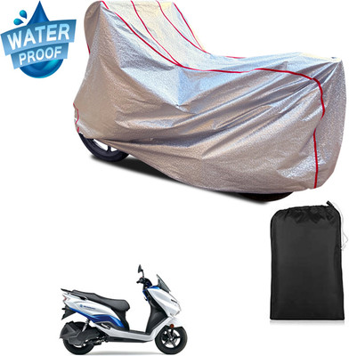 PAGORA Waterproof Two Wheeler Cover for Suzuki(Burgman Electric, Silver)