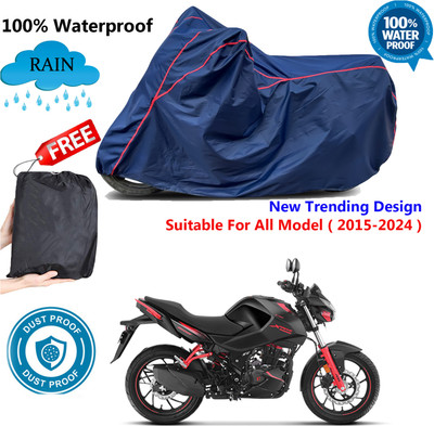 AutoGalaxy Waterproof Two Wheeler Cover for Hero(Motocorp Xtreme 160 R, Blue, Red)