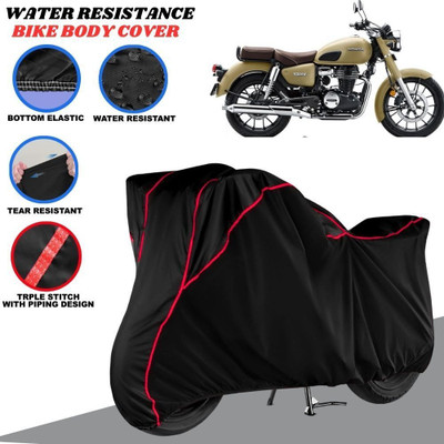 BigFly Waterproof Two Wheeler Cover for Universal For Bike(CB350RS, Black, Red)