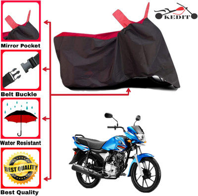KEDIT Two Wheeler Cover for Yamaha(Saluto, Red, Black)