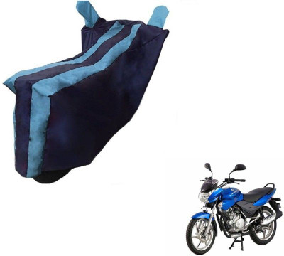 MMSSTAR Waterproof Two Wheeler Cover for Bajaj(Discover 150 s, Black, Blue)