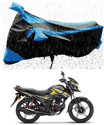 APNEK Two Wheeler Cover for Honda(CB Shine SP, Blue, Black)