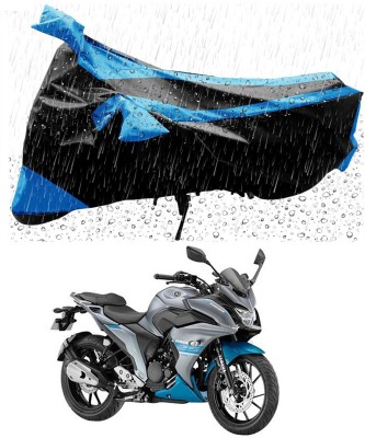 Mdstar Waterproof Two Wheeler Cover for Yamaha(Fazer 25, Blue, Black)