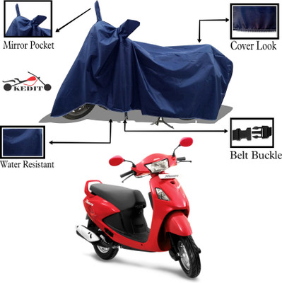 KEDIT Two Wheeler Cover for Hero(Pleasure, Blue)