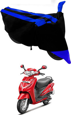 Mdstar Waterproof Two Wheeler Cover for Hero(Duet LX 110CC, Blue, Black)
