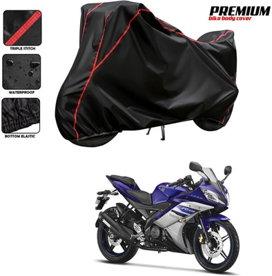 DeepShakshi AUTOMOTIVE Two Wheeler Cover for Yamaha(YZF-R15 V2, Black, Red)