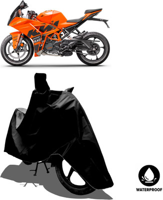 Amexride Waterproof Two Wheeler Cover for KTM(RC 125 BS6, Black)