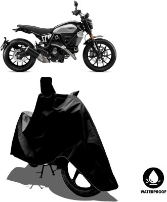 Amexride Waterproof Two Wheeler Cover for Ducati(Scrambler Icon, Black)