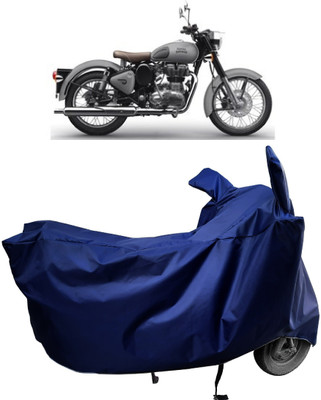 Amexride Two Wheeler Cover for Royal Enfield(Classic Gunmetal BS6, Blue)